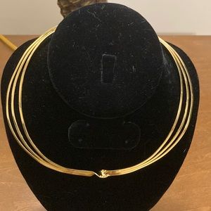 Gold Tone Choker Necklace